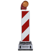 Plastic traffic panel type 60 | film RA1/A, hatched | on both sides indicating right | red / white